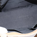 Salvatore Ferragamo Gancini Tote Bag Leather 2way Beige Gold Auth 150401-18