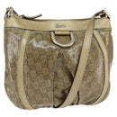 GUCCI GG Crystal Shoulder Bag Gold 203257 Auth 150404-1