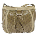 GUCCI GG Crystal Shoulder Bag Gold 203257 Auth 150404-13