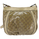GUCCI GG Crystal Shoulder Bag Gold 203257 Auth 150404-2