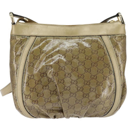 GUCCI GG Crystal Shoulder Bag Gold 203257 Auth 150404 - 0