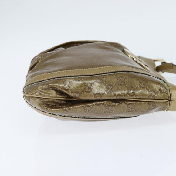 GUCCI GG Crystal Shoulder Bag Gold 203257 Auth 150404