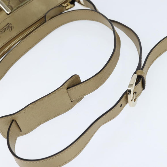 GUCCI GG Crystal Shoulder Bag Gold 203257 Auth 150404