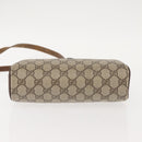 GUCCI GG Supreme Web Sherry Line Bag PVC Beige Gold 89 02 018 Auth 150405-5