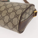 GUCCI GG Supreme Web Sherry Line Bag PVC Beige Gold 89 02 018 Auth 150405-16