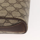 GUCCI GG Supreme Web Sherry Line Bag PVC Beige Gold 89 02 018 Auth 150405-17