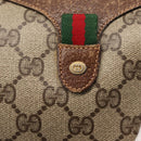 GUCCI GG Supreme Web Sherry Line Bag PVC Beige Gold 89 02 018 Auth 150405-20