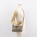 GUCCI GG Supreme Web Sherry Line Bag PVC Beige Gold 89 02 018 Auth 150405-24