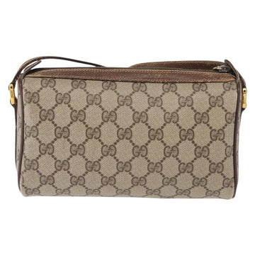 GUCCI GG Supreme Web Sherry Line Bag PVC Beige Gold 89 02 018 Auth 150405 - 0