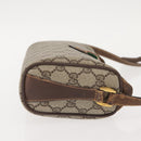 GUCCI GG Supreme Web Sherry Line Bag PVC Beige Gold 89 02 018 Auth 150405-3