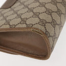 GUCCI GG Supreme Web Sherry Line Clutch Bag PVC Beige Gold 89 01 030 Auth 150407-15