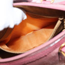 GUCCI Bamboo Mini Boston Bag Suede Pink Gold 007 122 0232 Auth 150408-11