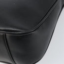 GUCCI Bamboo Shoulder Bag Leather Black Gold 001 3166 Auth 150409-17