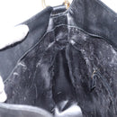 GUCCI Bamboo Shoulder Bag Leather Black Gold 001 3166 Auth 150409-21