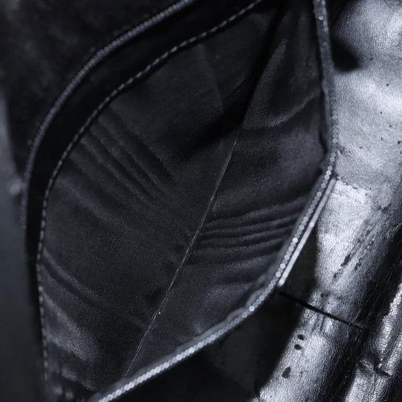 GUCCI Bamboo Shoulder Bag Leather Black Gold 001 3166 Auth 150409