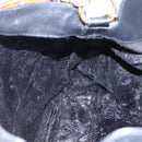 GUCCI Bamboo Shoulder Bag Leather 2way Black Gold 001 1998 1577 Auth 150410-21