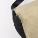 PRADA Shoulder Bag Nylon Beige Silver Auth 150411-13