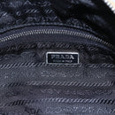 PRADA Shoulder Bag Nylon Beige Silver Auth 150411-19