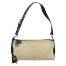 PRADA Shoulder Bag Nylon Beige Silver Auth 150411-2
