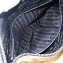 PRADA Shoulder Bag Nylon Beige Silver Auth 150411-24