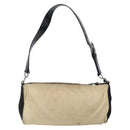 PRADA Shoulder Bag Nylon Beige Silver Auth 150411-3