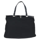 PRADA Hand Bag Nylon Black Silver Auth 150413-1