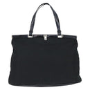 PRADA Hand Bag Nylon Black Silver Auth 150413-13