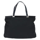PRADA Hand Bag Nylon Black Silver Auth 150413-2