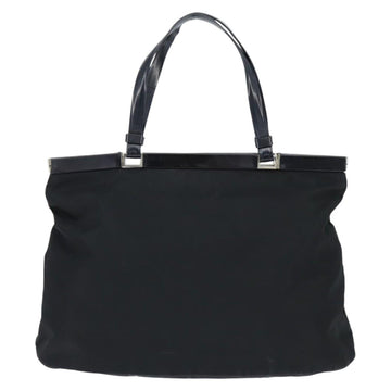 PRADA Hand Bag Nylon Black Silver Auth 150413 - 0