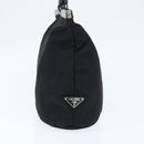 PRADA Hand Bag Nylon Black Silver Auth 150413-3