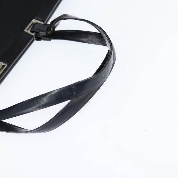 PRADA Hand Bag Nylon Black Silver Auth 150413