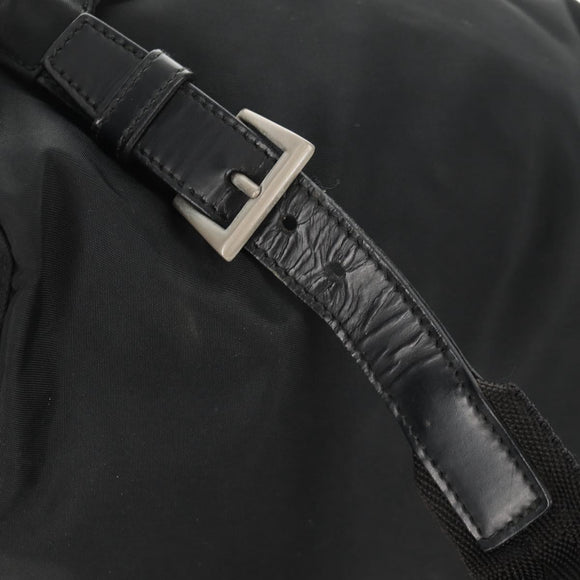 PRADA Backpack Nylon Black Silver Auth 150414