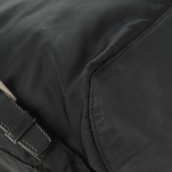 PRADA Backpack Nylon Black Silver Auth 150414