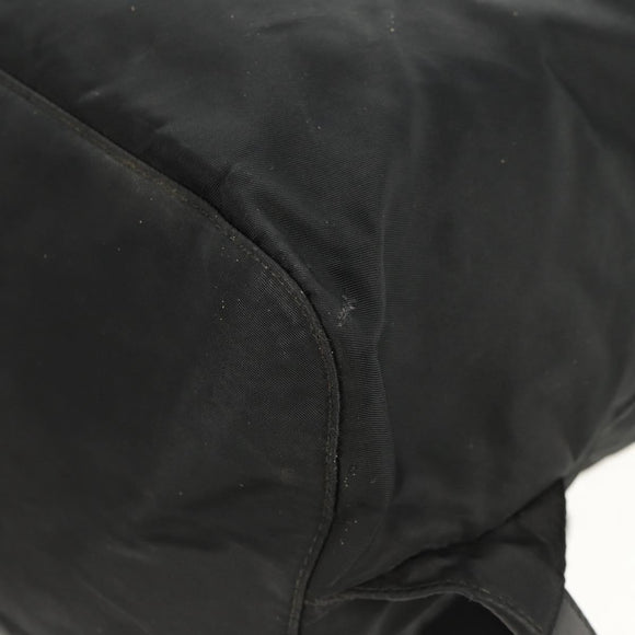 PRADA Backpack Nylon Black Silver Auth 150414