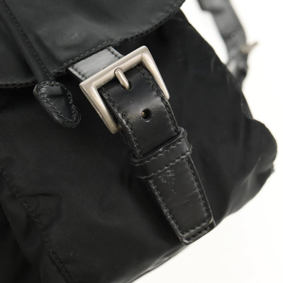 PRADA Backpack Nylon Black Silver Auth 150414