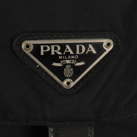 PRADA Backpack Nylon Black Silver Auth 150414