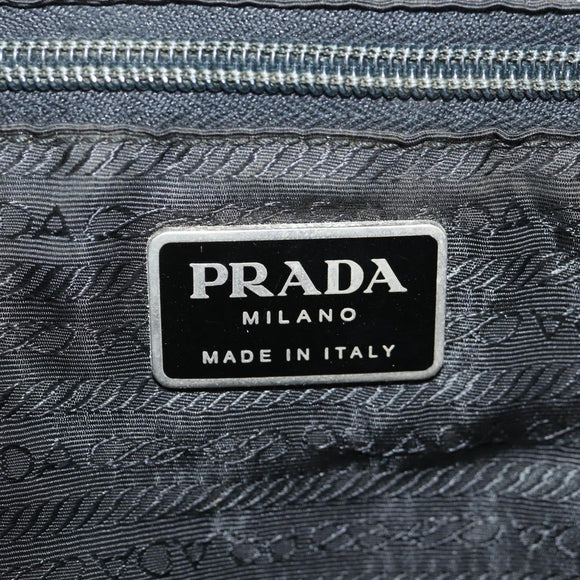 PRADA Backpack Nylon Black Silver Auth 150414