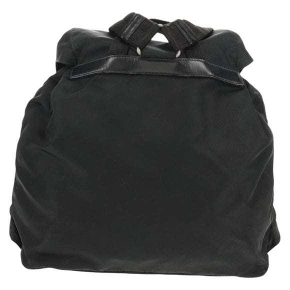 PRADA Backpack Nylon Black Silver Auth 150414