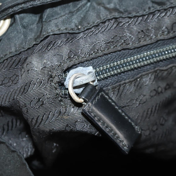 PRADA Backpack Nylon Black Silver Auth 150414