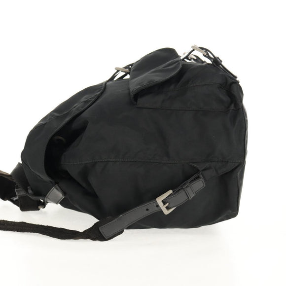 PRADA Backpack Nylon Black Silver Auth 150414