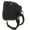 PRADA Backpack Nylon Black Silver Auth 150414-8