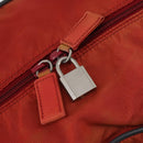 PRADA Boston Bag Nylon 2way Red Silver Auth 150415-20