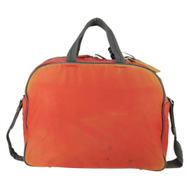 PRADA Boston Bag Nylon 2way Red Silver Auth 150415 - 0