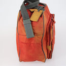 PRADA Boston Bag Nylon 2way Red Silver Auth 150415-4