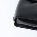 Christian Dior Hand Bag Calf Skin 2way Black Gold Auth 150418-14