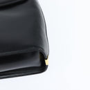 Christian Dior Hand Bag Calf Skin 2way Black Gold Auth 150418-15