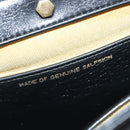 Christian Dior Hand Bag Calf Skin 2way Black Gold Auth 150418-19