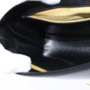 Christian Dior Hand Bag Calf Skin 2way Black Gold Auth 150418-22