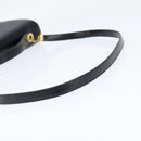 Christian Dior Hand Bag Calf Skin 2way Black Gold Auth 150418-9