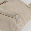 GUCCI GG Canvas Tote Bag Beige Silver 002 1076 2684 Auth 150426-10